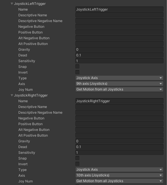InputManager settings